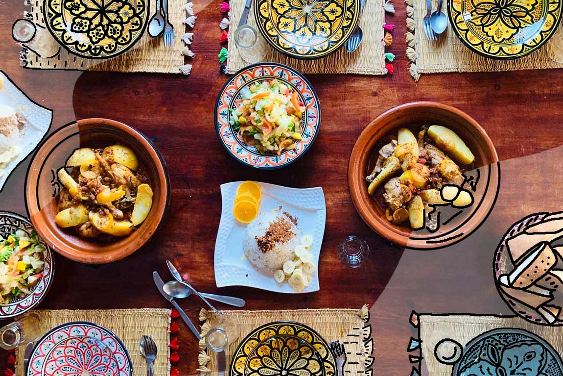 Moroccan Tagine at pro surf  camp morocco